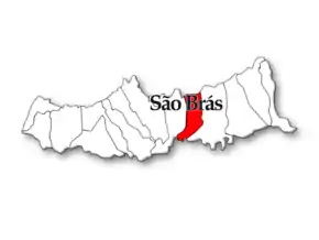 Localização no município de Ribeira Grande