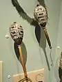 Maracas decoradas Desana. Peabody Museum.