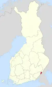 Localização de Rautjärvi na Finlândia