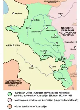 Localização de Kurdistan Uyezd