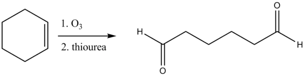 Clivagem por redução de produto da ozonólise.