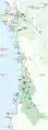 Mapa do Parque Nacional Redwood