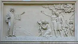 Alto-relevo numa escola de Dolany (República Checa)