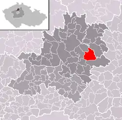 Localização de Řepín