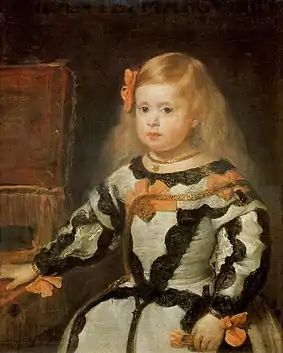 Infanta Margarida em retrato de Diego Velázquez, Museu do Louvre, Paris, França