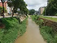 Ribeirão Caladão entre os bairros Professores e Bom Jesus