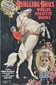 Ringling Bros. Os melhores shows do mundo. Madame Ada Castello. As incríveis façanhas de Daring Madame Castello na maravilha equina "Júpiter".