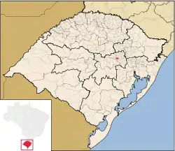Localização de Forquetinha no Rio Grande do Sul