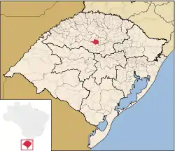 Localização de Ibirubá no Rio Grande do Sul