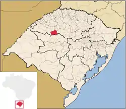 Localização de Jóia no Rio Grande do Sul