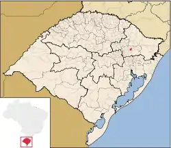 Localização de Nova Pádua no Rio Grande do Sul