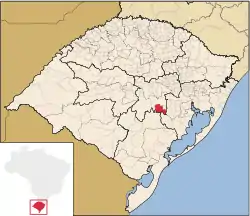 Localização de Pantano Grande no Rio Grande do Sul