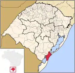 Localização de Rio Grande no Rio Grande do Sul