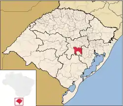 Localização de Rio Pardo no Rio Grande do Sul