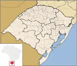 Localização de Santo Expedito do Sul no Rio Grande do Sul