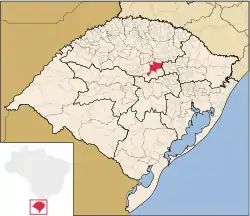 Localização de Soledade no Rio Grande do Sul