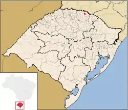 Localização de Três Arroios no Rio Grande do Sul