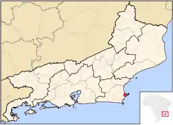Localização de Armação dos Búzios no Rio de Janeiro