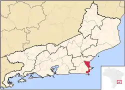 Localização de Cabo Frio no Rio de Janeiro