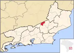 Localização de Carmo no Rio de Janeiro