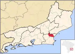 Localização de Casimiro de Abreu no Rio de Janeiro