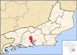 Localização de Duque de Caxias no Rio de Janeiro