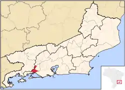 Localização de Itaguaí no Rio de Janeiro