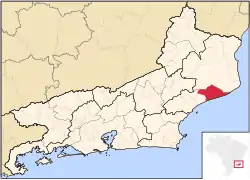 Localização de Quissamã no Rio de Janeiro