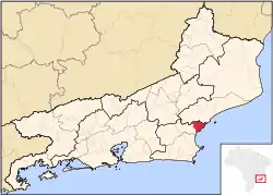 Localização de Rio das Ostras no Rio de Janeiro