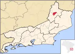 Localização de São José de Ubá no Rio de Janeiro