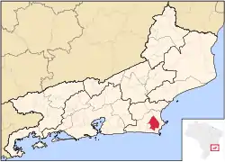Localização de São Pedro da Aldeia no Rio de Janeiro