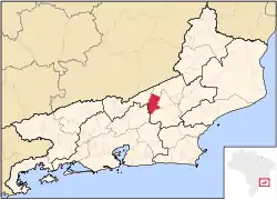 Localização de Sumidouro no Rio de Janeiro