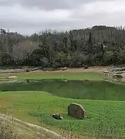 Nível baixo do rio Dão