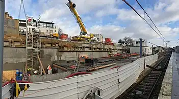 Obras em março de 2020.