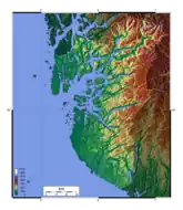 A topografia de Rogaland