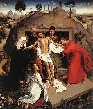 "Lamentação", de Roger van der Weyden, na Galeria Uffizi, Florença.