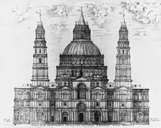 Fachada projetada por Sangallo para a basílica.