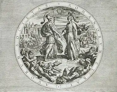 "Roma e Batávia", da série "Batavorum cum Romanis Bellum".