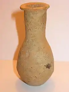 Unguentário piriforme de terracota, século I