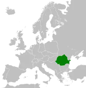 Localização de RoméniaRomênia