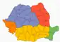 Mapa dos distritos romenos