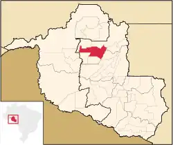 Localização de Ariquemes em Rondônia