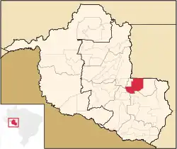 Localização de Cacoal em Rondônia