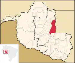 Localização de Ji-Paraná em Rondônia