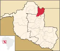 Localização de Machadinho d'Oeste em Rondônia