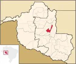 Localização de Ouro Preto do Oeste em Rondônia