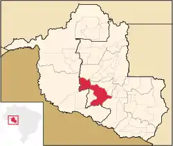 Localização de São Miguel do Guaporé em Rondônia