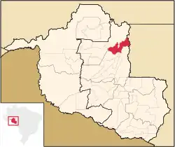 Localização de Vale do Anari em Rondônia