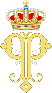 Monograma real de Paola da Bélgica