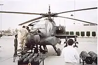 Uma AH-64 Apache saudita.
